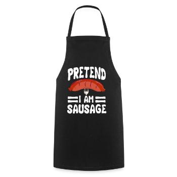 Pretend I'm a sausage - Cooking Apron - black - Front - AI Model Male 185 dark (185cm)