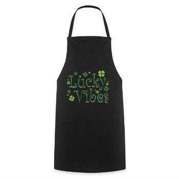 Lucky Vibes Kleeblatt St. Patrick's Day Kleeblatt - Kochschürze - Schwarz - Vorne - AI Model Male 185 dark (185cm)