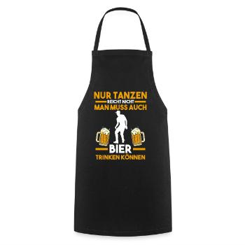 Tanzen Bier Party Musik Tänzer - Kochschürze - Schwarz - Vorne - AI Model Male 185 dark (185cm)