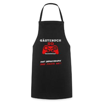 Gaming 50 Geburtstag Controller Gamer Spruch - Kochschürze - Schwarz - Vorne - AI Model Male 185 dark (185cm)