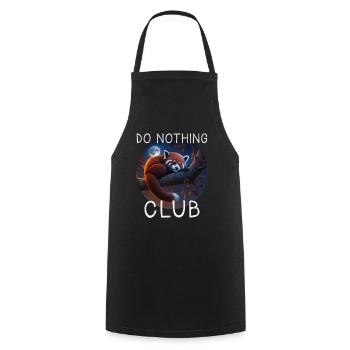 Ne rien faire Club Red Panda - Tablier de cuisine - noir - Devant - AI Model Male 185 dark (185cm)
