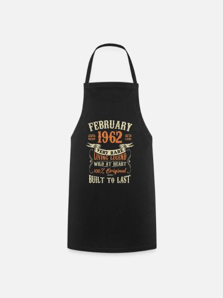Febbraio 1962 Regalo di compleanno - Grembiule da cucina - nero