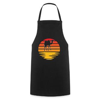 Camel Rétro - Tablier de cuisine - noir - Devant - AI Model Male 185 dark (185cm)