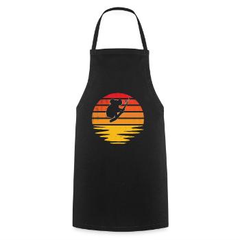 Koala retro - Cooking Apron - black - Front - AI Model Male 185 dark (185cm)