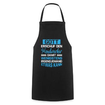 Gott Erschuf Handwerker Geschenk - Kochschürze - Schwarz - Vorne - AI Model Male 185 dark (185cm)
