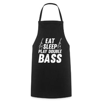 Eat Sleep Play Double Bass - Double Bassiste Double - Tablier de cuisine - noir - Devant - AI Model Male 185 dark (185cm)