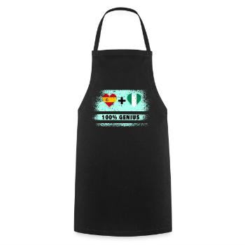 L’Espagne et le Nigeria font preuve de génie à 100% - Tablier de cuisine - noir - Devant - AI Model Male 185 dark (185cm)