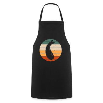 Retro Tempura Design - Cooking Apron - black - Front - AI Model Male 185 dark (185cm)