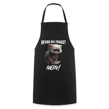 Bevor du fragst Nein - Kochschürze - Schwarz - Vorne - AI Model Male 185 dark (185cm)