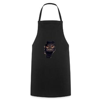 Chat mignon Chaton Craqué Chat Amants Chats Chats - Tablier de cuisine - noir - Devant - AI Model Male 185 dark (185cm)