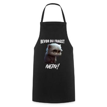 Bevor du fragst Nein - Kochschürze - Schwarz - Vorne - AI Model Male 185 dark (185cm)