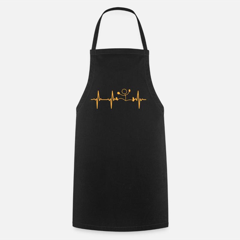 Drôle de bâton Figure Heartbeat - Tablier de cuisine - noir