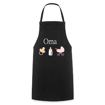 Oma 2023 Geburt Mädchen Vorlage personalisierbar - Kochschürze - Schwarz - Vorne - AI Model Male 185 dark (185cm)