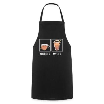 Bubble Tea - Cooking Apron - black - Front - AI Model Male 185 dark (185cm)