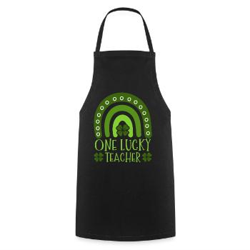 Un professeur heureux Pédagogue scolaire St. - Tablier de cuisine - noir - Devant - AI Model Male 185 dark (185cm)
