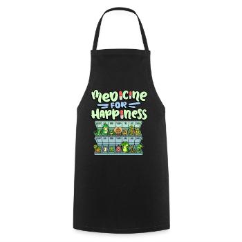 Medicine for Happiness Reptile Wildlife Animal Rescuer - Cooking Apron - black - Front - AI Model Male 185 dark (185cm)