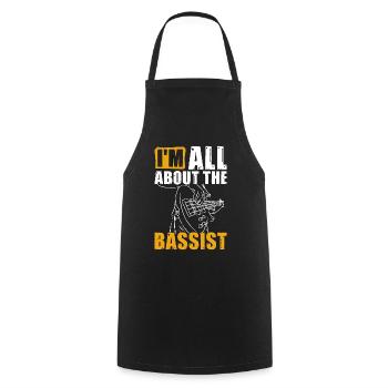 Basse Guitare Je suis tout au sujet Guitariste Bassiste - Tablier de cuisine - noir - Devant - AI Model Male 185 dark (185cm)