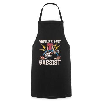 Bass Guitar World's Best Bassists Guitar Player - Kochschürze - Schwarz - Vorne - AI Model Male 185 dark (185cm)