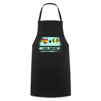 L’Espagne et le Sénégal drasent 100% génie - Tablier de cuisine - noir - Devant - AI Model Male 185 dark (185cm)