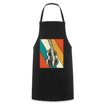 Double bass Double bass player Double bass player - Cooking Apron - black - Front - AI Model Male 185 dark (185cm)