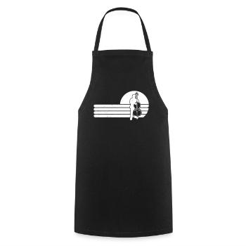 Double bass Double bass player Double bass player - Cooking Apron - black - Front - AI Model Male 185 dark (185cm)