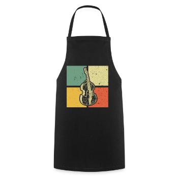 Double bass Double bass player Double bass player - Cooking Apron - black - Front - AI Model Male 185 dark (185cm)