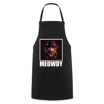 Meowdy Funny cat Meme for Cat Lovers - Kochschürze - Schwarz - Vorne - AI Model Male 185 dark (185cm)
