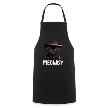 Meowdy Funny cat Meme for Cat Lovers - Kochschürze - Schwarz - Vorne - AI Model Male 185 dark (185cm)
