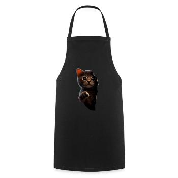 Chat mignon Chaton Craqué Chat Amants Chats Chats - Tablier de cuisine - noir - Devant - AI Model Male 185 dark (185cm)