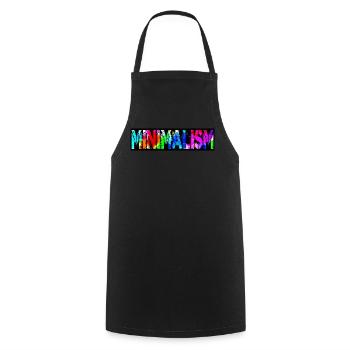 Buntes Minimalismus Grunge - Kochschürze - Schwarz - Vorne - AI Model Male 185 dark (185cm)