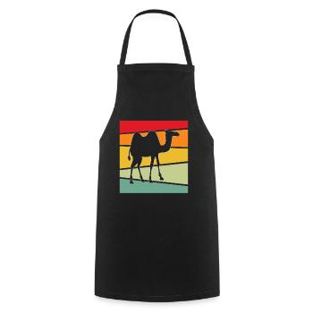 Camel Rétro - Tablier de cuisine - noir - Devant - AI Model Male 185 dark (185cm)