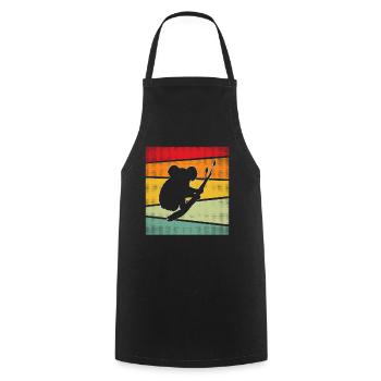 Koala Retro - Cooking Apron - black - Front - AI Model Male 185 dark (185cm)