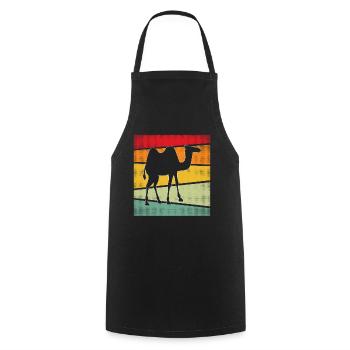 Camel Rétro - Tablier de cuisine - noir - Devant - AI Model Male 185 dark (185cm)
