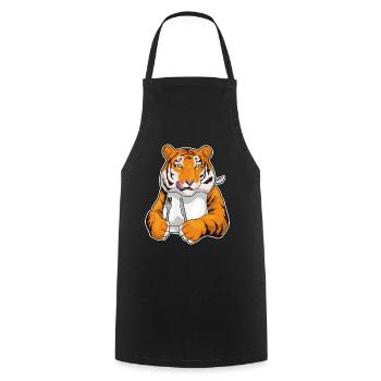Tiger Cutlery Cooking Kitchen - Cooking Apron - black - Front - AI Model Male 185 dark (185cm)