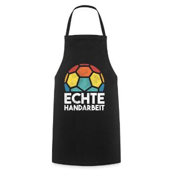 Handball Team, Club, Trainer, Coach, Spieler - Kochschürze - Schwarz - Vorne - AI Model Male 185 dark (185cm)