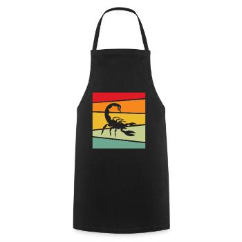 Scorpio Retro - Cooking Apron - black - Front - AI Model Male 185 dark (185cm)