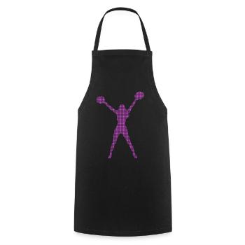 Cheerleading - Tablier de cuisine - noir - Devant - AI Model Male 185 dark (185cm)