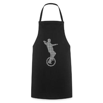 Unicycle - Cooking Apron - black - Front - AI Model Male 185 dark (185cm)
