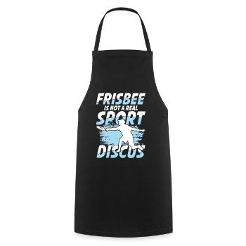 Frisbee Is Not A Real Sport Discus - Kochschürze - Schwarz - Vorne - AI Model Male 185 dark (185cm)