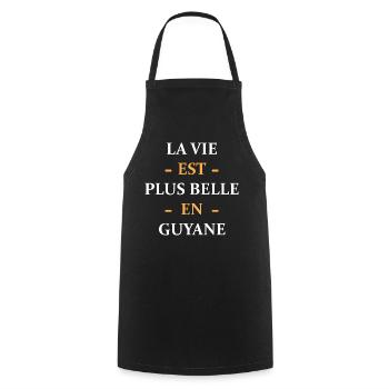 La vie est plus belle en Guyane - Tablier de cuisine - noir - Devant - AI Model Male 185 dark (185cm)