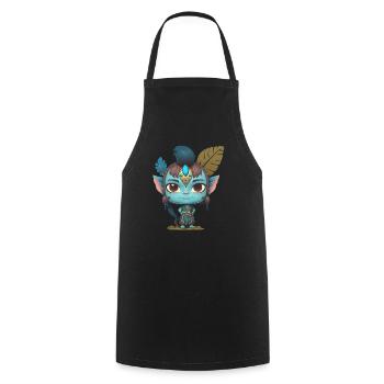 Avatar The Way of Water, cute character, navi - Cooking Apron - black - Front - AI Model Male 185 dark (185cm)