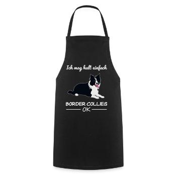 Border Collie Dog Dog Lovers Quote Gift - Cooking Apron - black - Front - AI Model Male 185 dark (185cm)