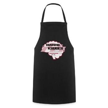 Sarcastic Dunning Kruger Effect Brain Illustration - Cooking Apron - black - Front - AI Model Male 185 dark (185cm)