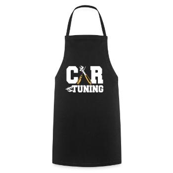 Car tuning outfit - Cooking Apron - black - Front - AI Model Male 185 dark (185cm)