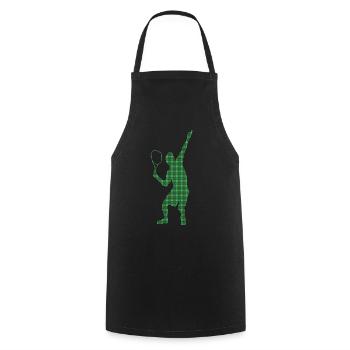 Tennis - Tablier de cuisine - noir - Devant - AI Model Male 185 dark (185cm)