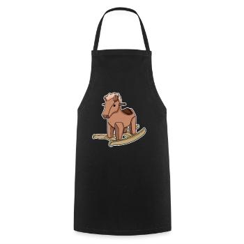 Cheval - Tablier de cuisine - noir - Devant - AI Model Male 185 dark (185cm)