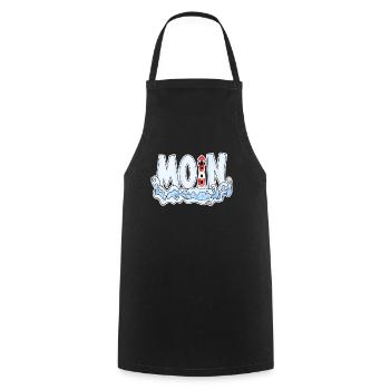 Plattdeutsch Moin Leuchtturm Küste See Meer - Kochschürze - Schwarz - Vorne - AI Model Male 185 dark (185cm)