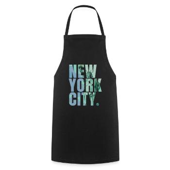 New York City Freiheitsstatue USA Souvenir - Kochschürze - Schwarz - Vorne - AI Model Male 185 dark (185cm)