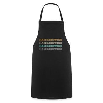 Ham sandwich - Cooking Apron - black - Front - AI Model Male 185 dark (185cm)