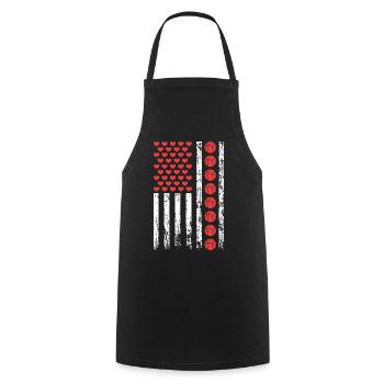 Amerikanischer Sport Basketball Flagge Athletisch - Kochschürze - Schwarz - Vorne - AI Model Male 185 dark (185cm)